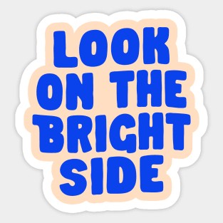 Look on the Bright Side in Blue and Peach Fuzz Sticker